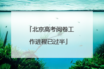 北京高考阅卷工作进程已过半